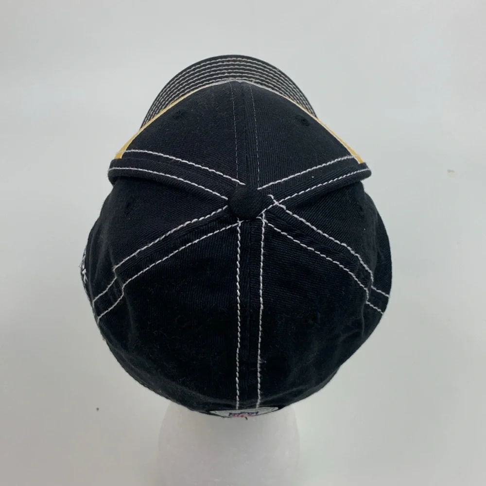 Pittsburgh Steelers Football retro hat cap Fitted Size S/M Black Gold